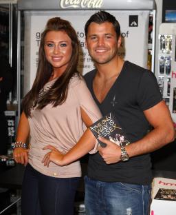 Lauren Goodger and Mark Wright at a DVD signing.