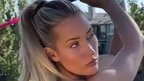 ‘As good as the Masters’ – Slow-motion Paige Spiranac video leaves fans speechless as she takes shot in revealing outfit