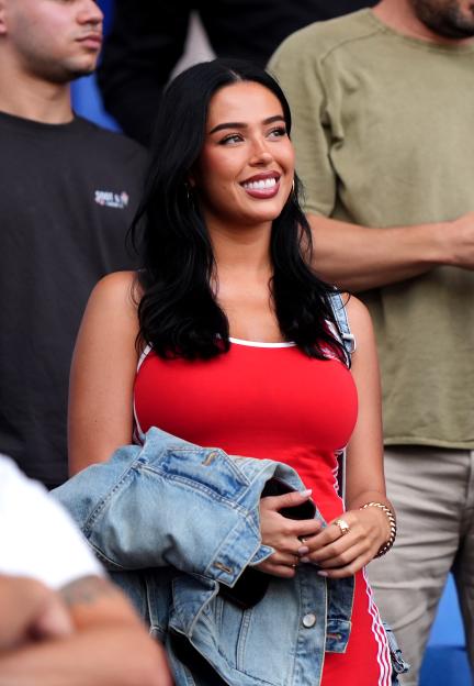 Ashlyn Castro, girlfriend of Jude Bellingham, at a soccer match.