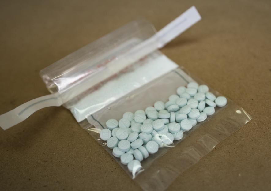 Bag of fentanyl pills.