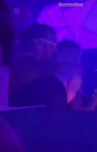 Lewis Hamilton at a nightclub.