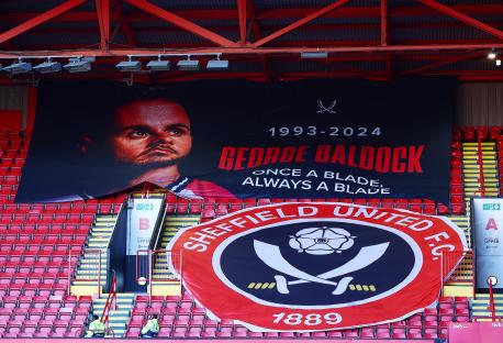 Sheffield United banner honoring George Baldock.