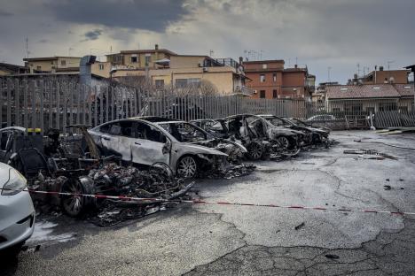 Tesla ‘terror’ spreads in Europe as dealership goes up in flames & vandals hit another in attacks on Trump pal Elon Musk