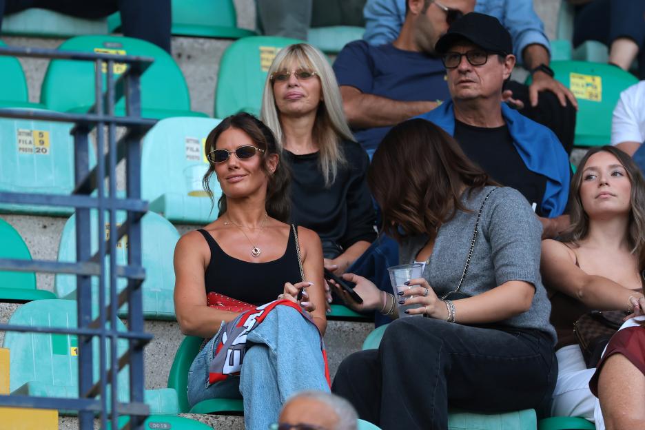 Rebecca Vardy watching the Serie A match between Hellas Verona FC and US Cremonese.