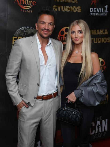 Peter Andre and Princess Andre at a VIP screening.