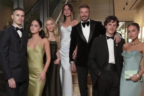 David Beckham kicks off 50th birthday celebrations with family & pals at stylish black tie party