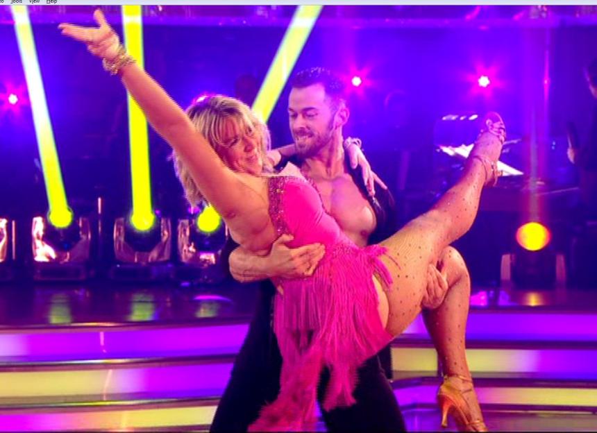 Fern Britton and Artem Chigvintsev dancing on Strictly Come Dancing.