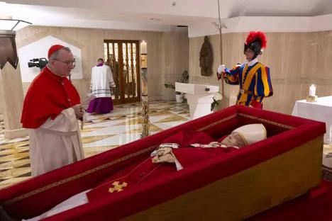 Vatican releases pictures of Pope Francis in open coffin
