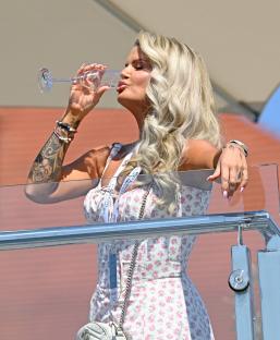 Kerry Katona and her daughter Heidi at the Boodles May Festival.