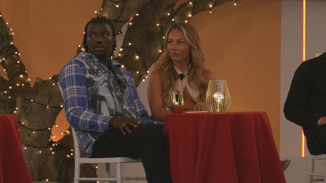 Meg and Dejon from Love Island.