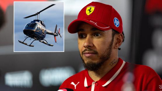 I was in a helicopter with Lewis Hamilton as it was forced to make an emergency landing – but he didn’t even notice