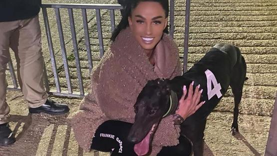 Katie Price splashes out on racing greyhound – after Peta offered her £5,000 to stop buying animals
