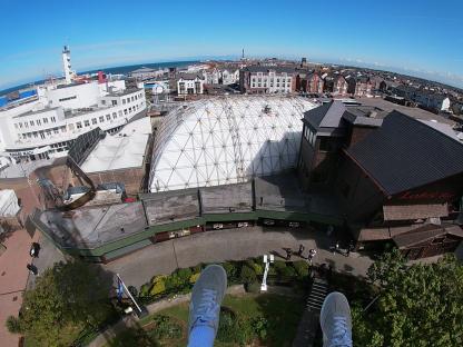 Overhead view of Blackpool Pleasure Beach's new 80mph launch ride.