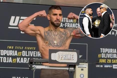 Watch jacked Ilia Topuria complete epic UFC 317 body transformation after ditching crash diet to lose over 40lbs