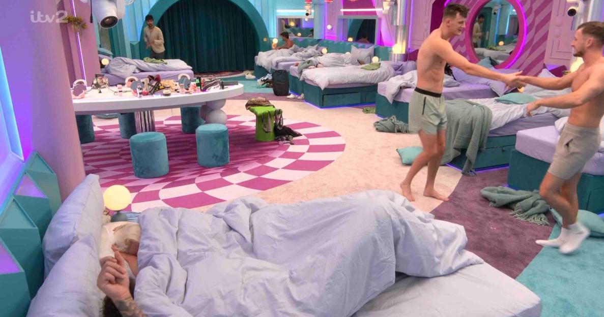 Cameron B and Tate dancing in the Big Brother house.