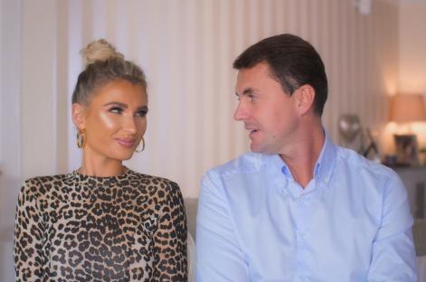Billie Faiers and Greg Shepherd in a scene from *Sam & Billie Faiers: The Mummy Diaries*.