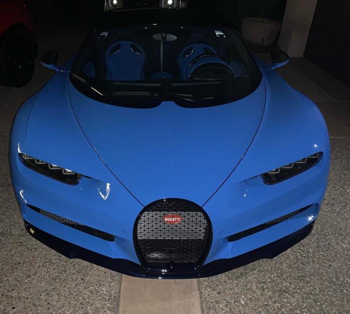 Back in March, Alvarez splashed £2.3 on a stunning Bugatti Chiron
