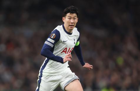 Son Heung-Min playing soccer.