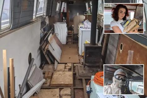 I ditched my flat & broke up with ex to live in 49ft narrowboat – I save £100s on rent..but there’s HUGE downside