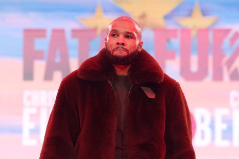 Chris Eubank Jr. at a press event.