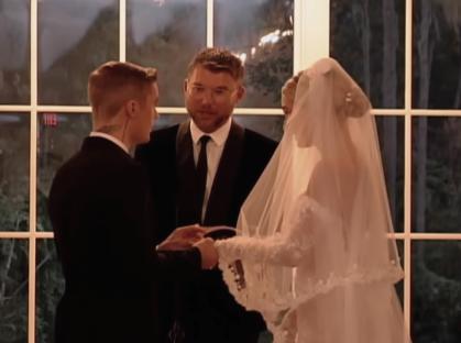 Justin and Hailey Bieber's wedding ceremony with Pastor Judah Smith officiating.