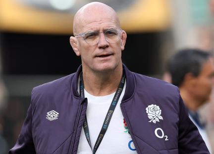 John Mitchell, England's head coach, at a rugby match.