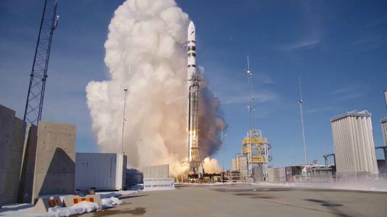 Rocket exploding seconds after launch at Andoya Spaceport.