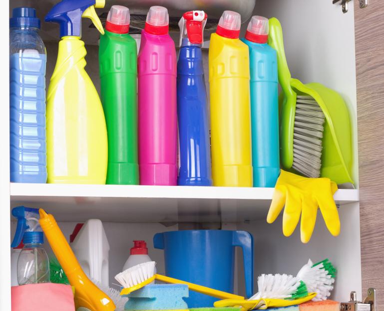 Cleaning products storage