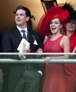 Gethin Jones and Katherine Jenkins at Royal Ascot.