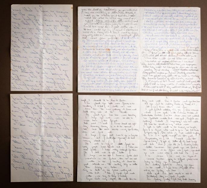 Four handwritten letters from Reggie Kray to his mother.