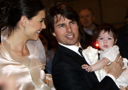 Tom Cruise, Katie Holmes, and their daughter Suri.
