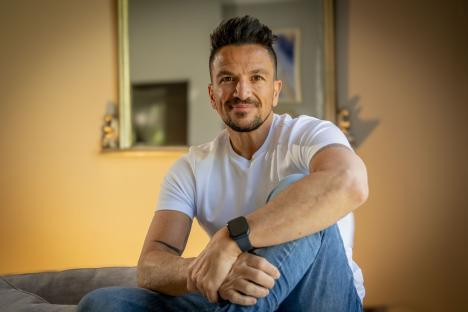 Portrait of Peter Andre at home.