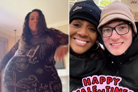 Alison Hammond, 50, shows off her huge ‘baby bump’ as she hits back at pregnancy rumours with toyboy lover, 27