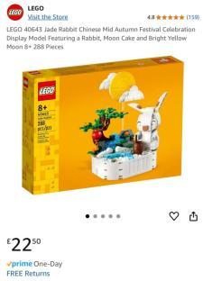 LEGO 40643 Jade Rabbit Chinese Mid-Autumn Festival display model box.