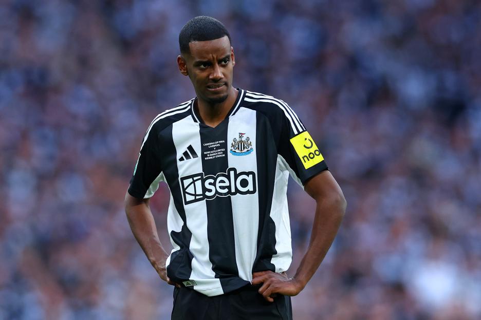 Alexander Isak of Newcastle United at Wembley Stadium.