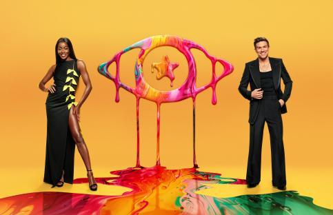 AJ Odudu and Will Best, Celebrity Big Brother hosts.