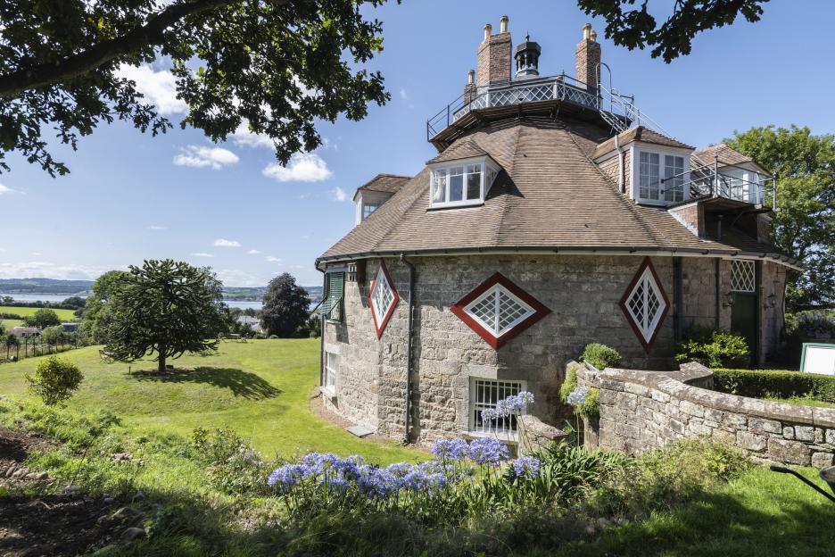 A La Ronde, a round house in Devon, England.