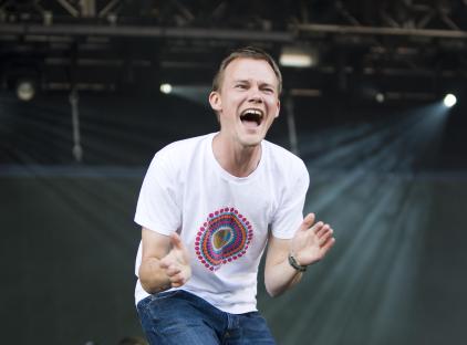 Just Jack performing on stage.