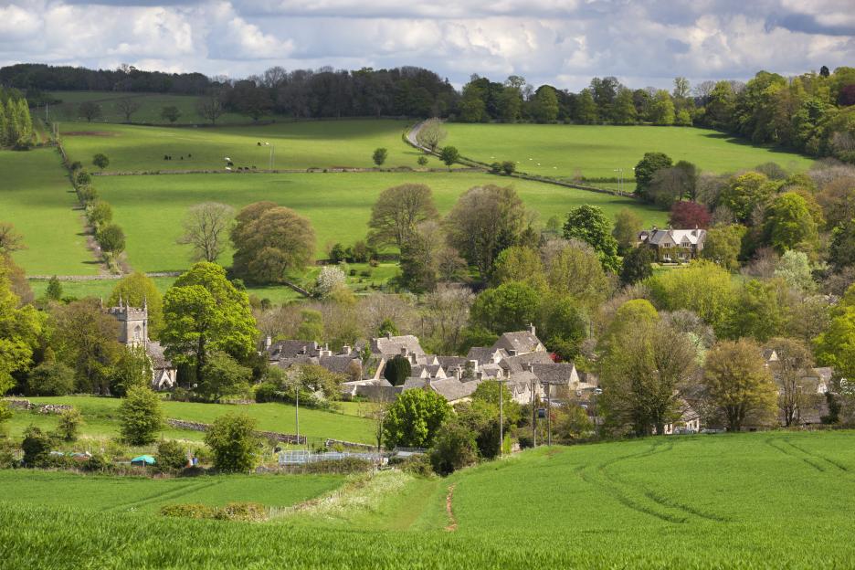 Upper Slaughter village in the Cotswolds, Gloucestershire.