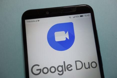 Google Duo app on a smartphone.