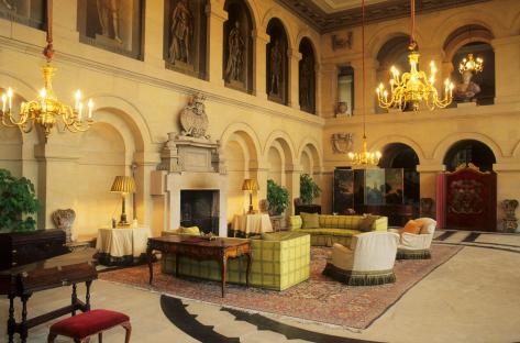 Interior of Grimsthorpe Castle in Lincolnshire, England.