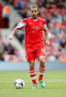 Southampton's Daniel Osvaldo playing soccer.