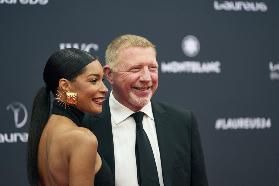 Lilian Monteiro and Boris Becker at the Laureus World Sports Awards.
