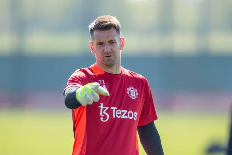 Tom Heaton of Manchester United in training.