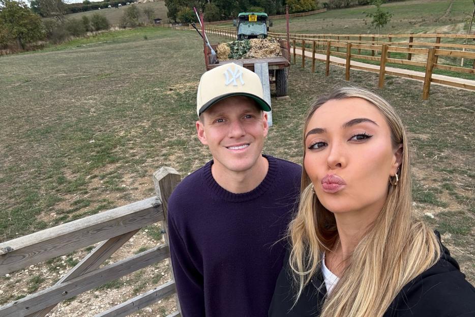 Jamie Laing and Sophie Habboo posing for a selfie.