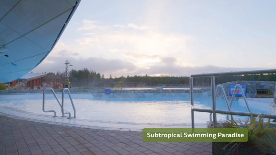 Subtropical swimming paradise at a proposed Scottish village.