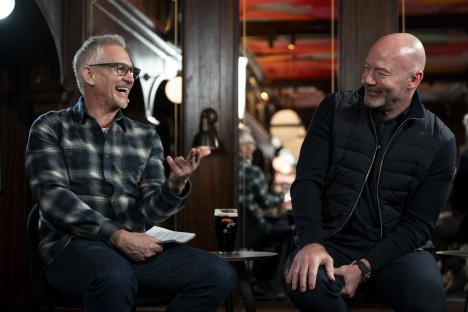 Gary Lineker and Alan Shearer seated together.