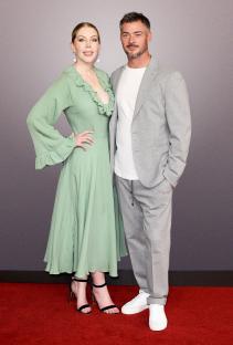 Katherine Ryan and Bobby Kootstra at a premiere.