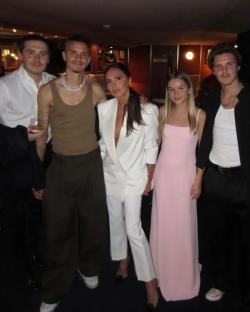 Victoria Beckham with her family.