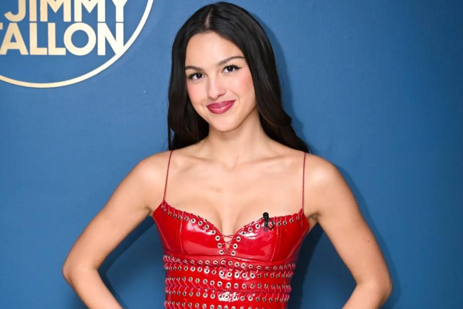 Pop star Olivia Rodrigo looks racy in red before enjoying bike ride in London with her beau